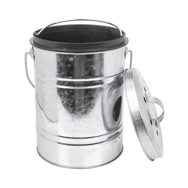 Countertop Garbage Can Kitchen Compost Bin Small Garbage Bin Iron Trash Can