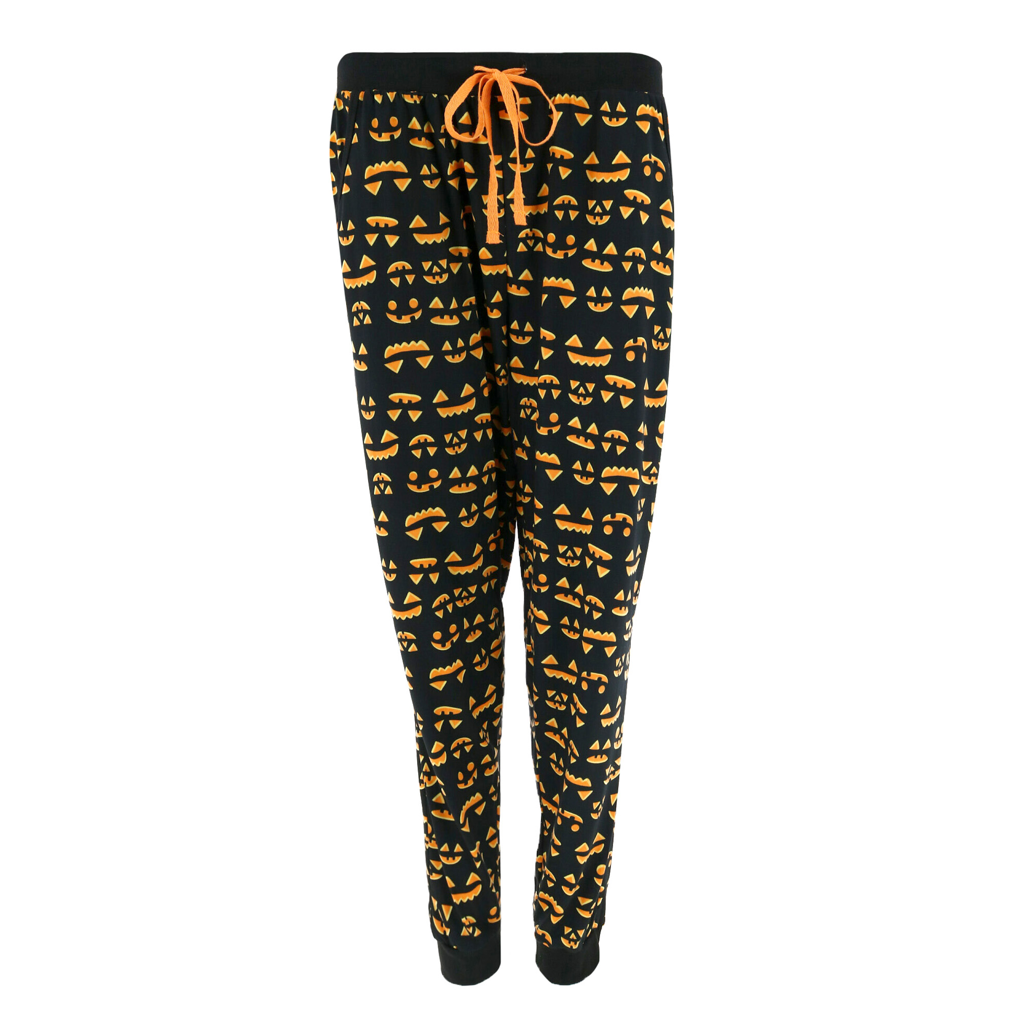 Pillow Talk Women's Halloween Pumpkin Print Pajama Jogger Pants