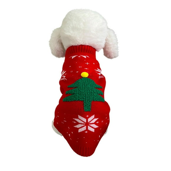 SIfdSeng Dog Shirt Christmas Small and Medium Sized Dog Sweater 2025 Autumn/Winter New Pet Christmas Tree El K Dog Clothes for Small Dogs Male Dog Clothes for Small Dogs Girl Winter