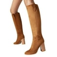 thumbnail image 3 of Bottes à Talons Hauts en Daim Automne et Hiver pour Femmes - Design à Tête Ronde à la Mode Non--On pour un Port Confortable au Quotidien, 3 of 8