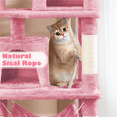 thumbnail image 5 of Alden Design 62" Double Condos Cat Tree and Scratching Post Tower, Pink, 5 of 9