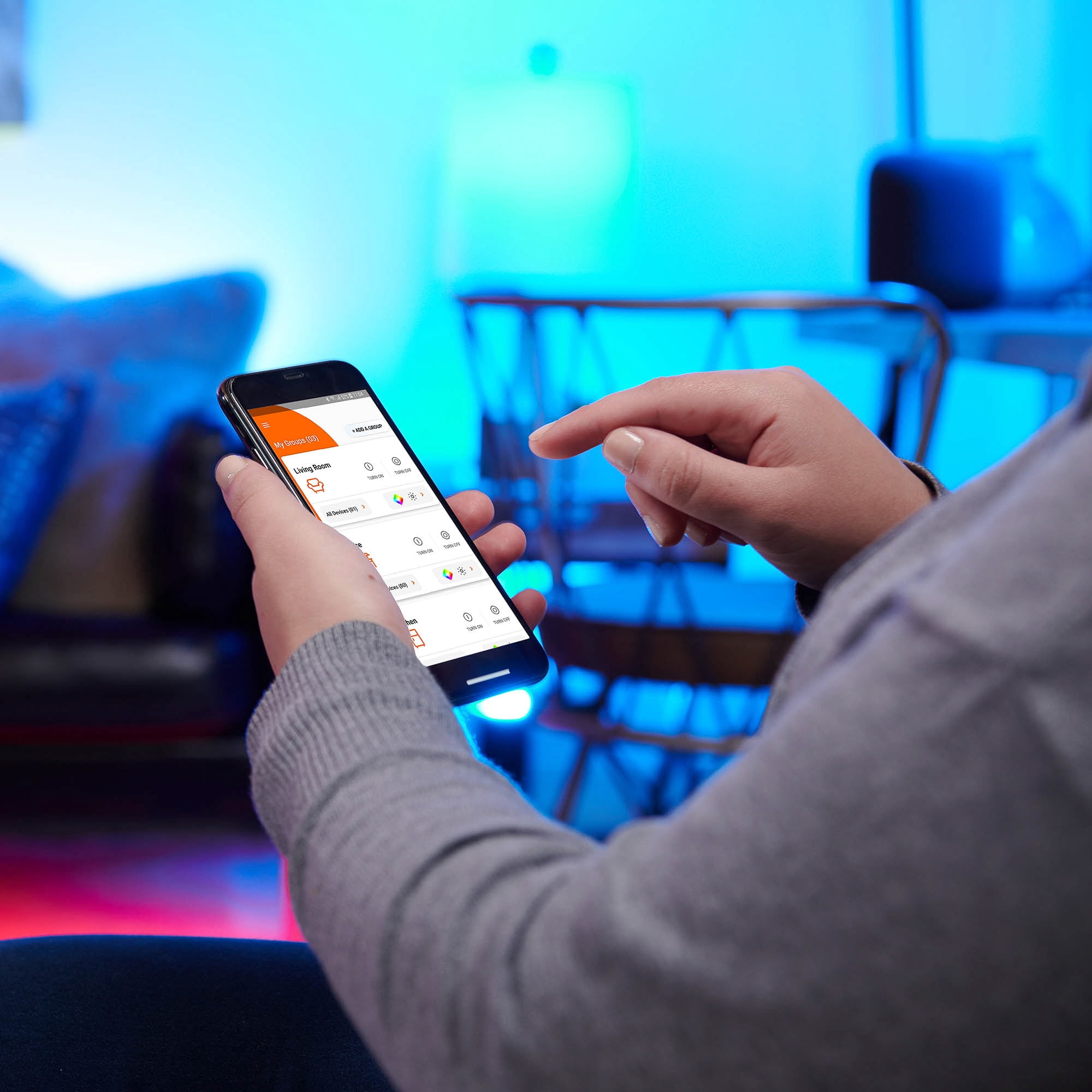 SYLVANIA Smart Bluetooth LED Light Bulb, A19, 60W, Full Color, Tunable White, Dimmable, 2700K-6500K, Works with Amazon Alexa, Apple HomeKit and Google Assistant