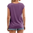 thumbnail image 5 of ZXSXSY Womens Dandelion Graphic T-Shirts V-Neck Short Sleeve Teen Girls Cute Sunflower Print Casual Tee Tops, 5 of 6