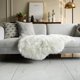 thumbnail image 3 of Funda para silla de piel de oveja sintética suave de lujo, cojín para asiento, alfombras de piel de felpa para dormitorio, 2 pies x 3 pies, blanco, 3 of 8