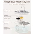thumbnail image 3 of Fuente de agua para gatos Neareal 2,2 L de acero inoxidable con LED, 3 of 8