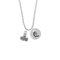 thumbnail image 2 of Delight Jewelry Silvertone LIVE Stamp Silvertone Script Initial Disc - Q - Charm Necklace, 20"+3", 2 of 4