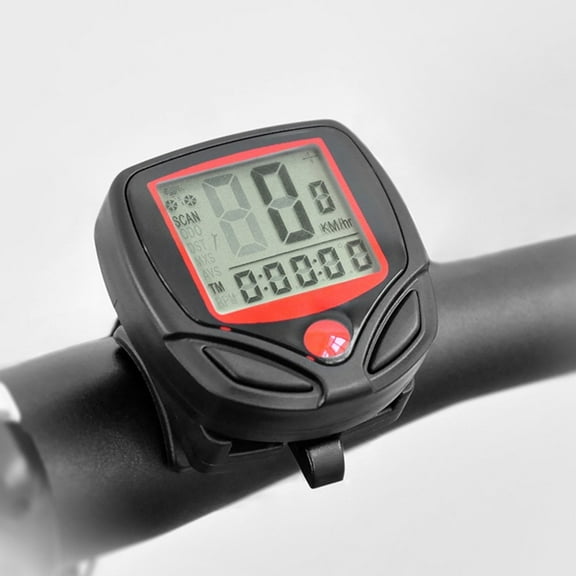 MesaSe Bicycle Speedometer Bike Computer Waterproof LCD Backlight Wire-less Velocity Meter Multi-Functions Stopwatch for Cycling Realtime Speed Track