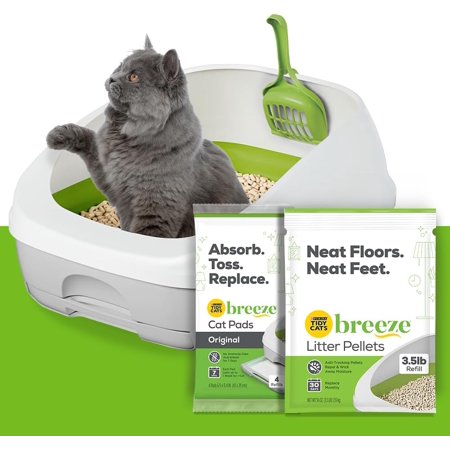 Litter Box System, BREEZE System Starter Kit Litter Box, Litter Pellets & Pads