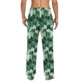 thumbnail image 2 of Green Clover Organic Material Wind Mens Pajama Pant Sleep and Lounge Bottons with Pockets, 2 of 7