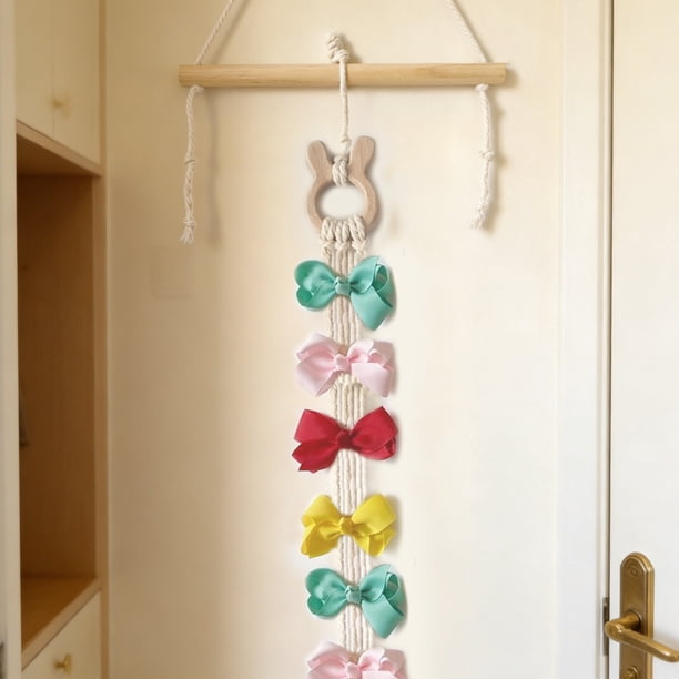 Organizador de Almacenamiento de Pinzas para El Pelo de Animales de Madera – Colgante de Cuerda para Decoración de Pared, Bloques de Madera Maciza con Múltiples Ranuras para Tarjetas, Organización De