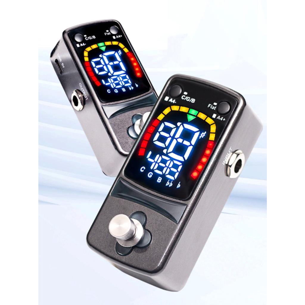 Osdhezcn High Accuracy Guitar Tuner Pedal LCD Display Large Screen Guitar Tuner