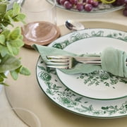 Stone Lain Esme 32-Piece Dinnerware Set with Pasta Bowls Porcelain, Service for 8, Green