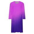thumbnail image 4 of DDAPJ pyju T Shirt Dresses for Women Trendy Casual Plus Size Dresses Oversized Long Sleeve Maxi Dresses with Pockets Purple XXL, 4 of 6