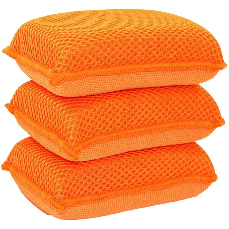 Miracle Microfiber Sponges for Kitchen Kosher Non-Scratch Sponge Scrubber  Heavy Duty Multi-Purpose Cleaning of Dishes, Pots, Pans, and Countertops