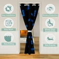 thumbnail image 2 of Blue Black Geometric Plaid Doorway Curtain Gift,Construction Miner Gamer Door Curtain Bedroom Decor,Video Games Blackout Curtain 1 Panel 34"W X 80"L, 2 of 5