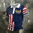 thumbnail image 2 of Homeyce Mens 250 Anniversary Usa Polo Shirt Short Sleeve Usa Flag Print Polo Shirts 4th Of July Independence Day Polo T-Shirts Buttoned 250 Years Of Liberty Patriotic Outfit,Blue XL, 2 of 4