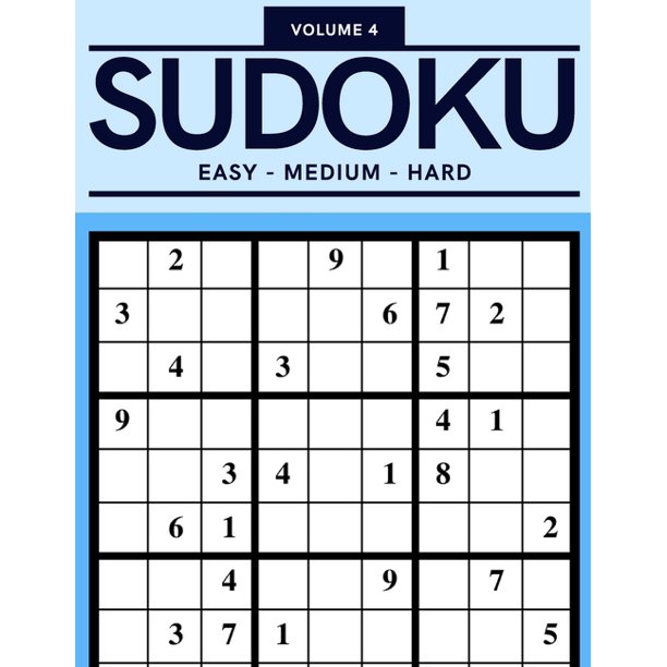 sudoku easy medium hard volume 4 200 sudoku puzzles for adults answer key included paperback walmart com