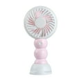 thumbnail image 2 of Fan USB Rechargeable Handheld Mini Fan, 3-Speed Portable Turbo Cooling Fan, ABS Lightweight Personal Desk Fan, Digital Battery Display, Quiet Travel Camping Makeup Chilling Tool, 2 of 6