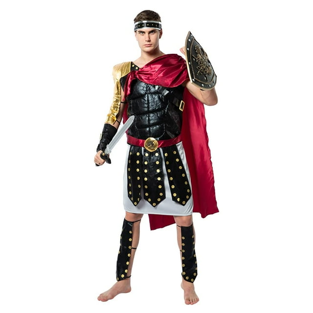 Disfraz ReneEcho de soldado gladiador romano para hombre, Halloween