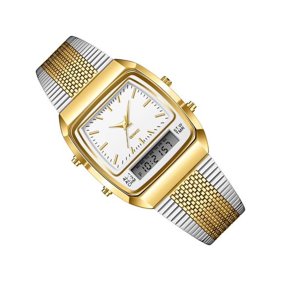 High End Men Analogue Watch with Precise Movement Water Resistant Double Display for Casual Wear and Valentines Gifting