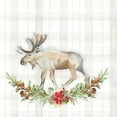 thumbnail image 2 of Loreth, Lanie 26x26 White Modern Wood Framed Museum Art Print Titled - Holiday Woodland Garland on Plaid I, 2 of 4