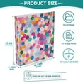 thumbnail image 3 of FORMRS 3 Ring Binder 1.5 inch with Pockets Set of 2 Clip Board 200 Sheets Capacity, Light Colorful Circles, 3 of 8