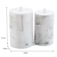 thumbnail image 4 of Simplify 2 Compartment Q-Tip and Cotton Holder Makeup Organizer in Marble, 4 of 4