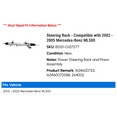 thumbnail image 2 of Steering Rack - Compatible with 2002 - 2005 Mercedes-Benz ML500 2003 2004, 2 of 4