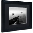thumbnail image 2 of Moises Levy 'Herons and 3 Boats' Black Matted Framed Art, 2 of 2
