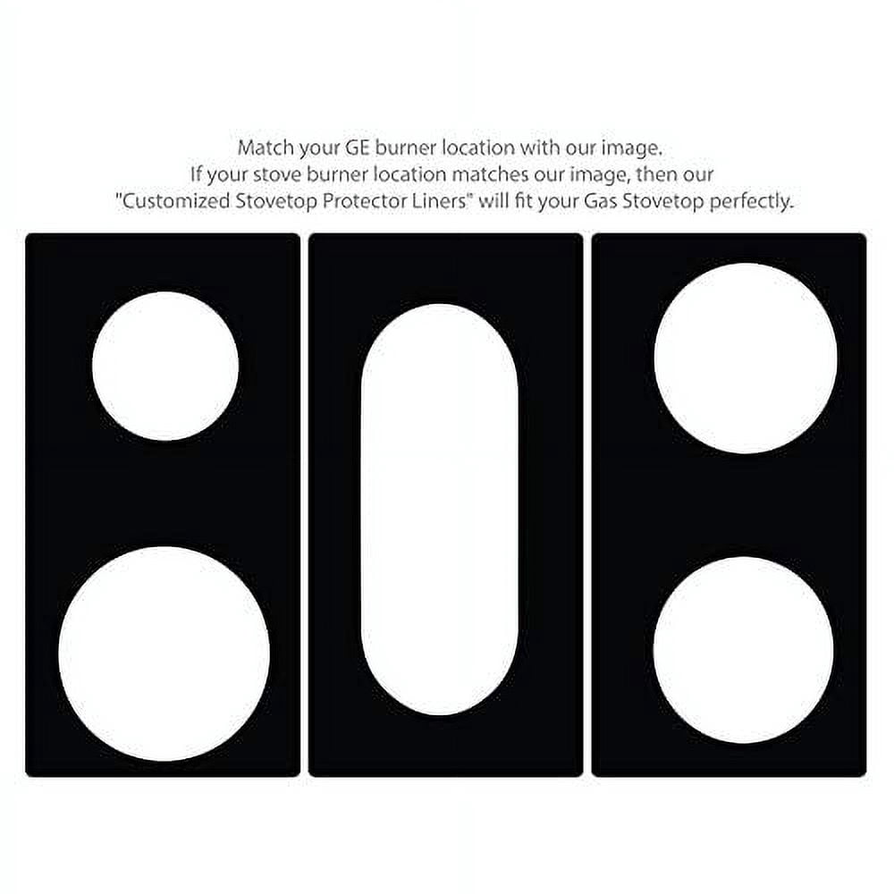 Stove Protector Liners Compatible with GE Stoves, GE Gas Ranges - Customized - Easy Cleaning Liners for GE Compatible Model PGB960EEJ3ES