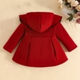 thumbnail image 5 of Auroural Baby Girl Jackets 18-24 Months Fashionable Children's Solid Color A Hooded Small Shawl Sweet And Cute Home Party Coat Jacket Casual Long Sleeved Warm Jacket Red 1-2Years, 5 of 8