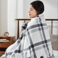 thumbnail image 5 of Nkmbld Electric Blanket Heated Throw, 3 Temperature Settings Double Breasted Button Heating Cape, Over-Heated Protection Ultra Soft Warm Flannel Throw Blanket, 5 of 9