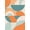 Orange, Pattern 2, variant on ODIKA 4'x6' Earthy Tones Abstract Geometric Harmony Washable Area Rug Elegant Blend of Shapes and Minimalist Style Stain Resistant, Low Pile, Easy Care for Dorm Room, Small Living