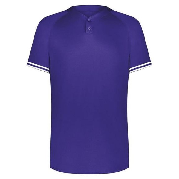 Augusta Sportswear B16834716 Cutter Henley Jersey, Scarlet & Navy - Extra Large