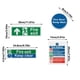 thumbnail image 3 of Emergency Fire Escape Signage Notice Sign Easy Mount Weatherproof Fire Exits Signs RIGHT LEFT UP DOWN Safety Signs, 3 of 4