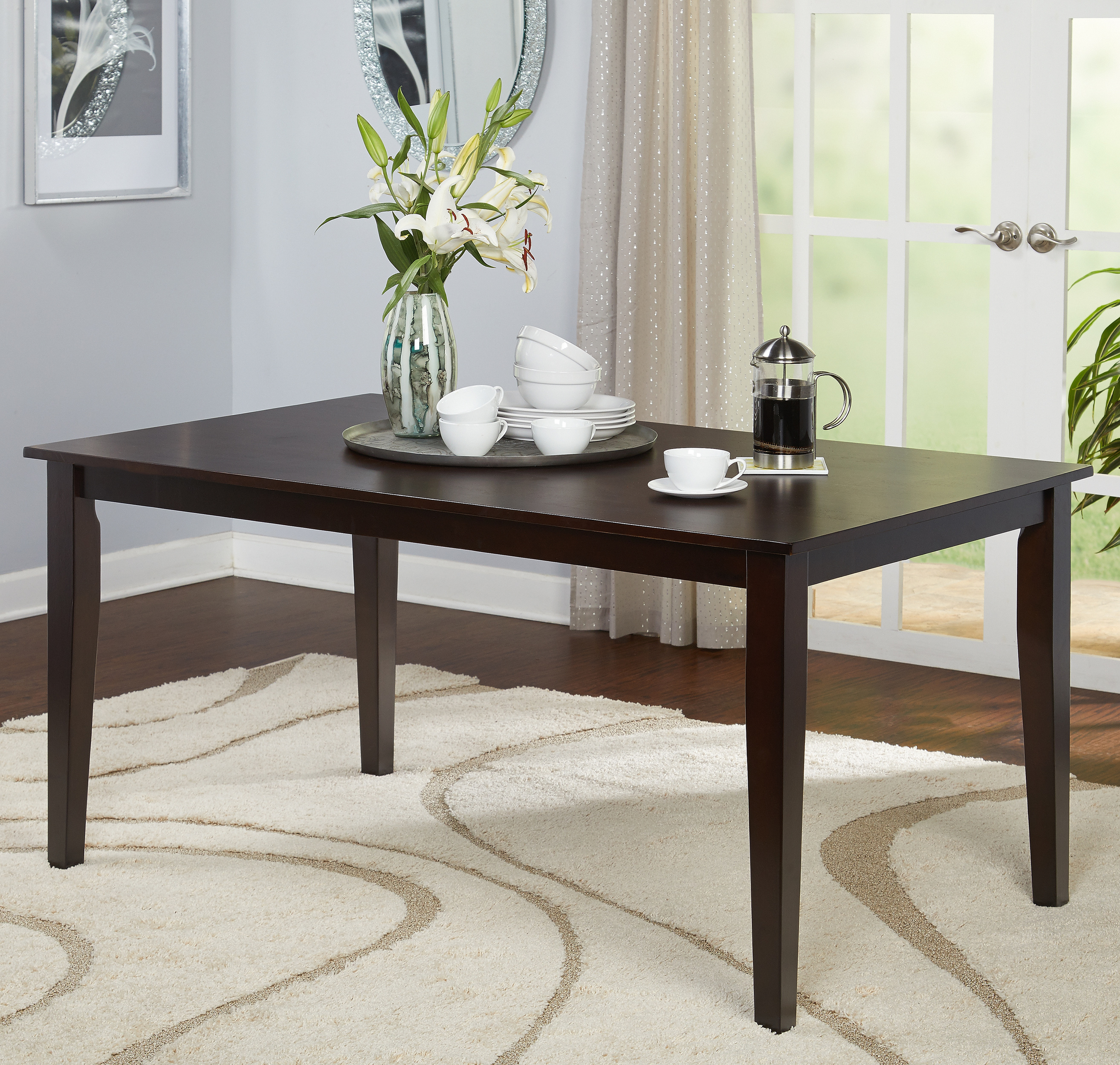 TMS Mid-Century 60" Indoor Dining Table, Espresso - image 5 of 6
