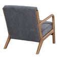 thumbnail image 3 of Jopath Mid-Century Accent Chair,Modern Corduroy Fabric Arm Chair with Wood Frame and Pillow,Upholstered Armchair,Reading Chair,Lounge Chair for Living Room,Bedroom,Gray, 3 of 8
