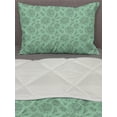 thumbnail image 3 of Mint Comforter & Sham Bedding Set, Botanical Floral Plants Herbal Oregano Rosemary Kitchen Ornamental Pastel Design, 3 pcs Duvet Set Microfiber Filling Quilt, 5 Sizes, Grey Sea Green, by Ambesonne, 3 of 4