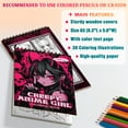 thumbnail image 3 of NETHOUSE Creepy Anime Girl Coloring Book Spiral Bound for Adults and Anime Fans, A5 Wooden Cover, 30 Terrifying Coloring Pages of Creepy Manga Girl Collections for Stress Relief and Relaxation, 3 of 6