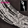 thumbnail image 1 of 10PCS Wholesale Pure 925 Sterling Silver Charm Link Chain Necklace Jewelry with Strong Smooth Lobster Clasps 16-30 Inches, 1 of 5