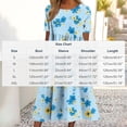 thumbnail image 4 of TaTaai Women's Casual Printed Dress with Floral Design, Short Sleeves, Round Neck, and Easy Wearing Style Gift, 4 of 7
