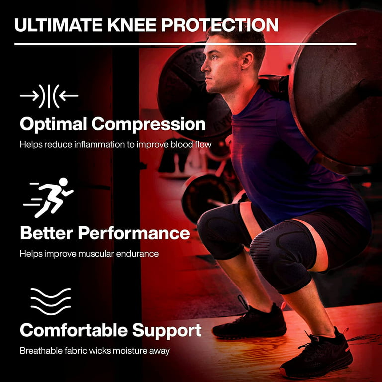 UFlex Athletics Knee Compression Sleeve Support for Joint Pain Relief,  Arthritis and Injury Recovery - Single Wrap (X-Large)
