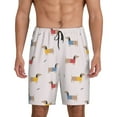 thumbnail image 3 of Lsque Dachshund Dog Puppy Mens Sleep Pajama Shorts,Short Pajama Pants, Cotton Ultra-Soft Knit-3X-Large, 3 of 9