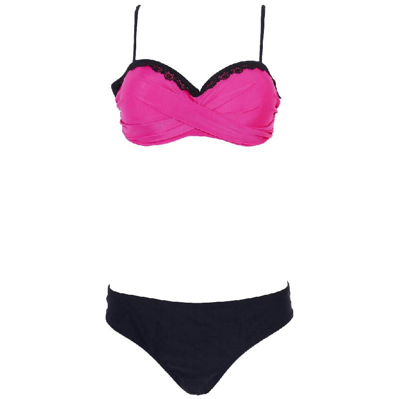 Women Sexy Push Up Padded Lace Bra Gstring Bikini Swimwear Two Pieces