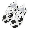 thumbnail image 3 of Pzuqiu Girls Boys Sneakers Black and White Cow Print Fashion Casual Kids Tennis Shoes Flat Breathable Air Mesh Shoes Size 11.5, 3 of 6