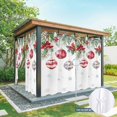 thumbnail image 2 of Outdoor Curtains for Patio Waterproof, Christmas Balls Grommet Gazebo Curtains Drapes for Porch, Pergola,Backyard,Outside, 2 Privacy Panels 54 x 84 Inch, Vintage Watercolor Floral Evergreen White, 2 of 9