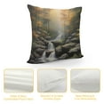 thumbnail image 4 of Creowell Waterfall Forest Rocks Pillow Cushion Covers for Sofa Couch Bedroom Car Chair Home Decor + More Year-Round Use 1PC 18x18in, 4 of 5