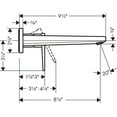 thumbnail image 3 of Hansgrohe 32526 Metropol 1.2 (GPM) Wall Mounted Bathroom Faucet - Chrome, 3 of 3