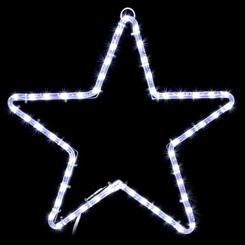 Brilliant Brand Lighting LED Rope Light Patriotic Star Decoration - 3 Pack - Lighted Signs - Red, Cool White, and Blue - 16 Inch