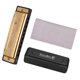 thumbnail image 4 of Harmónica Irfora Llave de C Diatonic Harmonica Mouthorgan con ABS Cañas Espejo Diseño de la superficie 10 hoyos Blues Harmonica Perfecto para principiantes Estudiantes profesionales Kid Gold Irfora Harmónica, 4 of 7